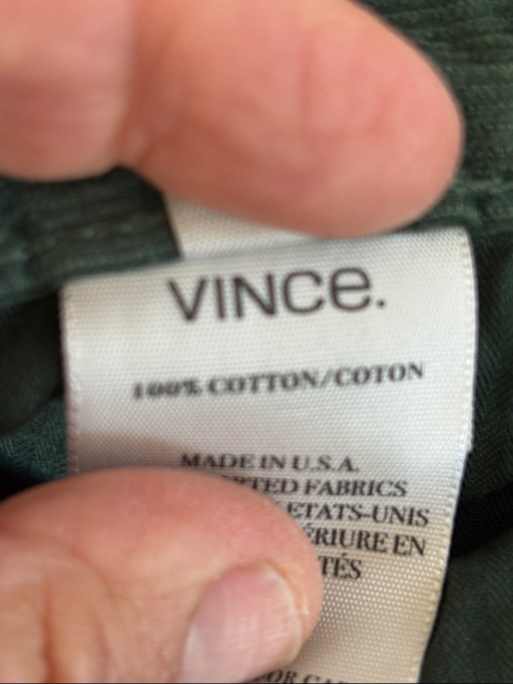 Vince Men's Green Corduroy Pants Size 29 - Picture 7 of 10